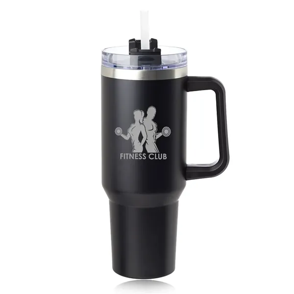 40 oz Alps Stainless Steel Travel Mug with Handle - 40 oz Alps Stainless Steel Travel Mug with Handle - Image 0 of 10