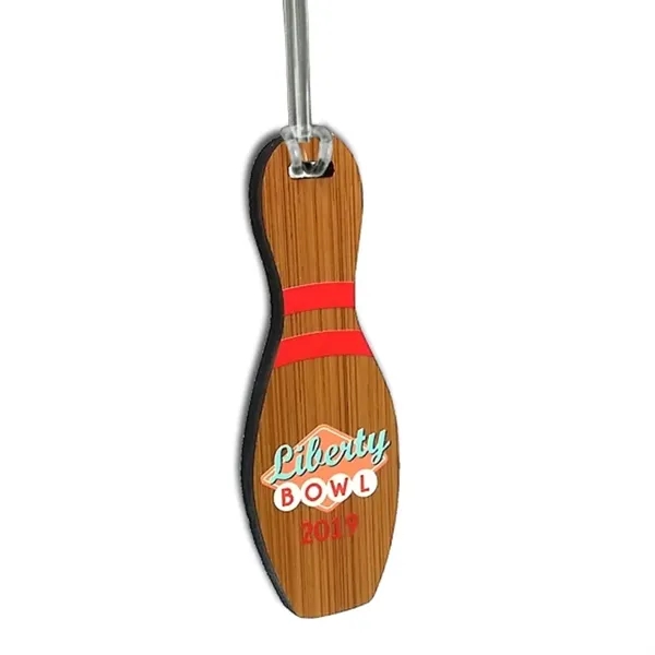 Custom Bamboo UV color Bag Tag - Custom Bamboo UV color Bag Tag - Image 1 of 3