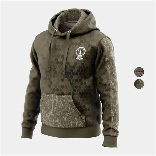 Mossy Oak® Men's 8.2 Oz. Polar Fleece Pullover Hoodie Pocket - Mossy Oak® Men's 8.2 Oz. Polar Fleece Pullover Hoodie Pocket - Image 0 of 2