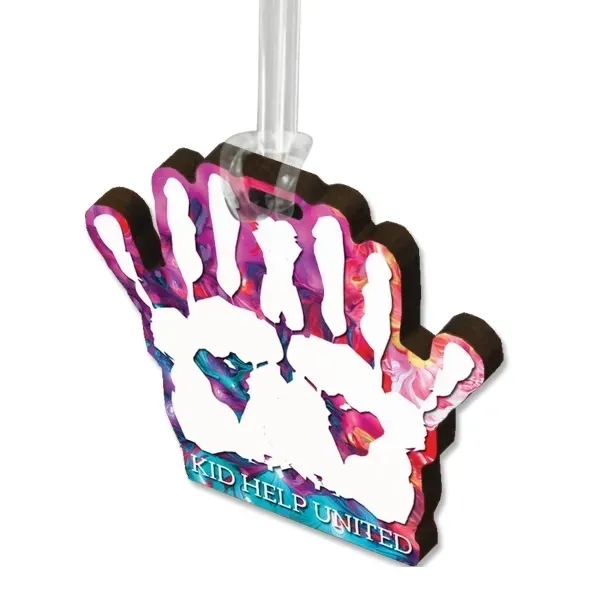 Custom Ultra Vivid Recycled Wood Bag Tags - Custom Ultra Vivid Recycled Wood Bag Tags - Image 1 of 10