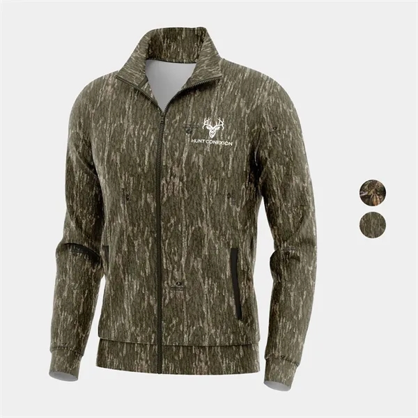 Mossy Oak® Men's 8.2 Oz. Track Jacket With Pocket - Mossy Oak® Men's 8.2 Oz. Track Jacket With Pocket - Image 0 of 2