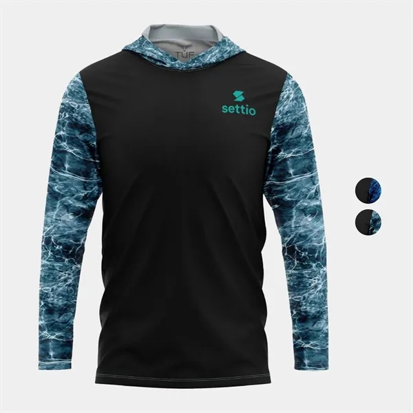 Mossy Oak® Men's Polyester Interlock Hooded T-Shirt UPF 50+ - Mossy Oak® Men's Polyester Interlock Hooded T-Shirt UPF 50+ - Image 0 of 3