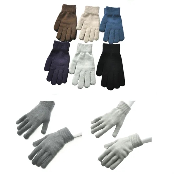 MOQ 50 PCS Winter Solid Color Knitted Gloves - MOQ 50 PCS Winter Solid Color Knitted Gloves - Image 1 of 1