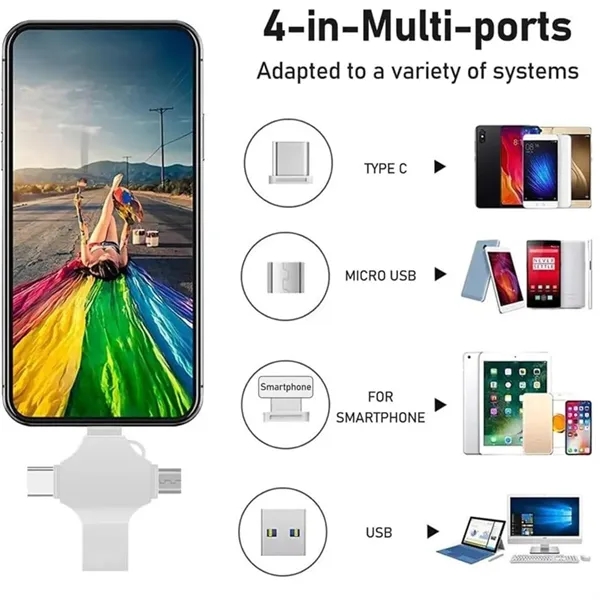 16GB 4 in 1 USB Flash Drive - 16GB 4 in 1 USB Flash Drive - Image 1 of 3