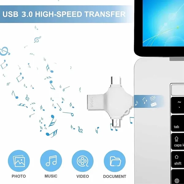 16GB 4 in 1 USB Flash Drive - 16GB 4 in 1 USB Flash Drive - Image 3 of 3