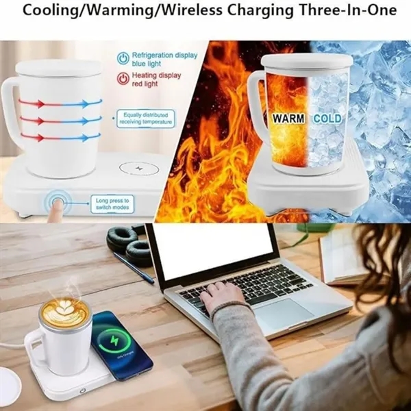 3 In 1 Mug Warmer For Coffee Wireless Charging - 3 In 1 Mug Warmer For Coffee Wireless Charging - Image 2 of 5