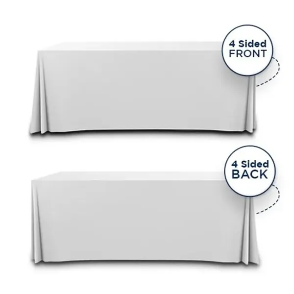 Premium White Table Covers & Throws - 4 Sided (6ft x 2.5ft) - Premium White Table Covers & Throws - 4 Sided (6ft x 2.5ft) - Image 1 of 1