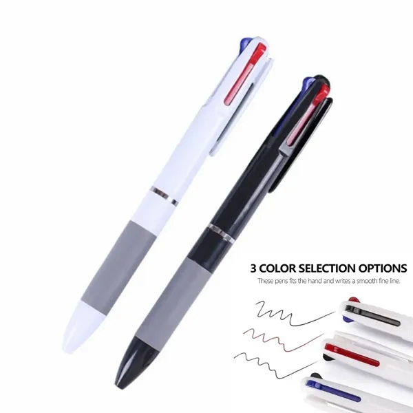 Three-color press ballpoint pen - Three-color press ballpoint pen - Image 0 of 6