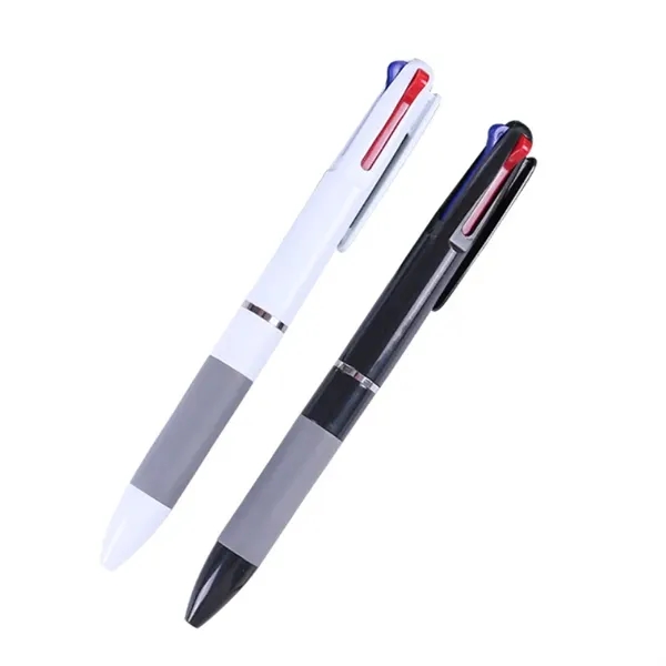 Three-color press ballpoint pen - Three-color press ballpoint pen - Image 1 of 6