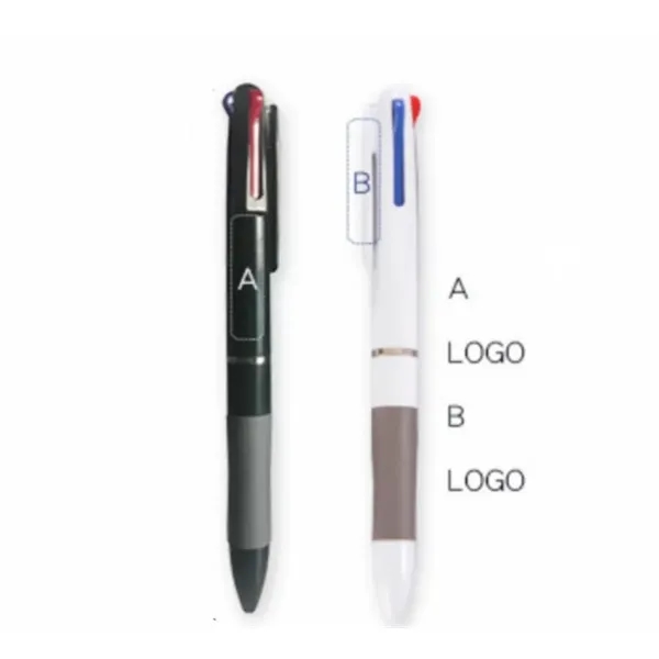 Three-color press ballpoint pen - Three-color press ballpoint pen - Image 4 of 6