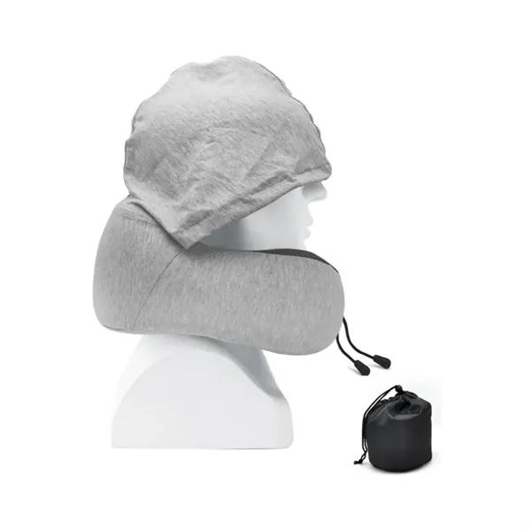 Portable Headrest Sleep Travel Neck Pillow w/Hood - Portable Headrest Sleep Travel Neck Pillow w/Hood - Image 1 of 2