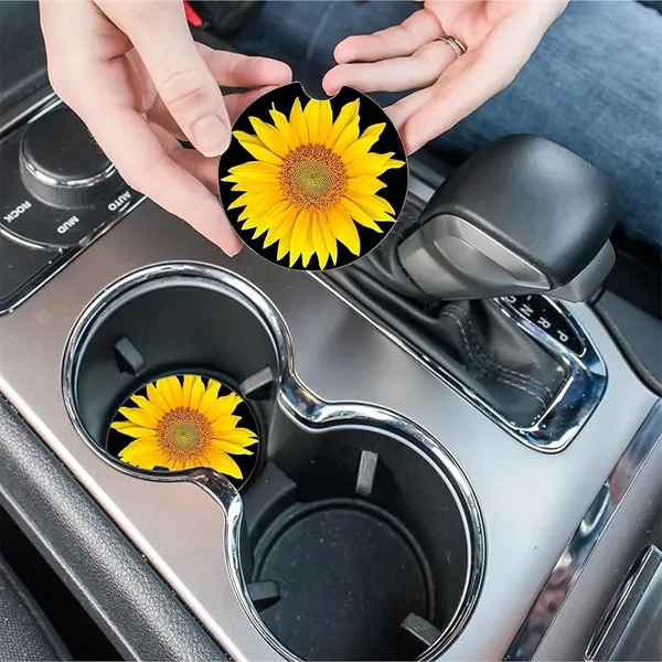 Car Cup Coaster Holder Mat Set Water Absorbent Ceramic - Car Cup Coaster Holder Mat Set Water Absorbent Ceramic - Image 1 of 1