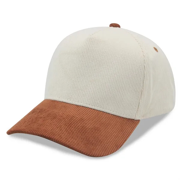 5 Panel Corduroy twotone Snapback Cap - 5 Panel Corduroy twotone Snapback Cap - Image 20 of 23