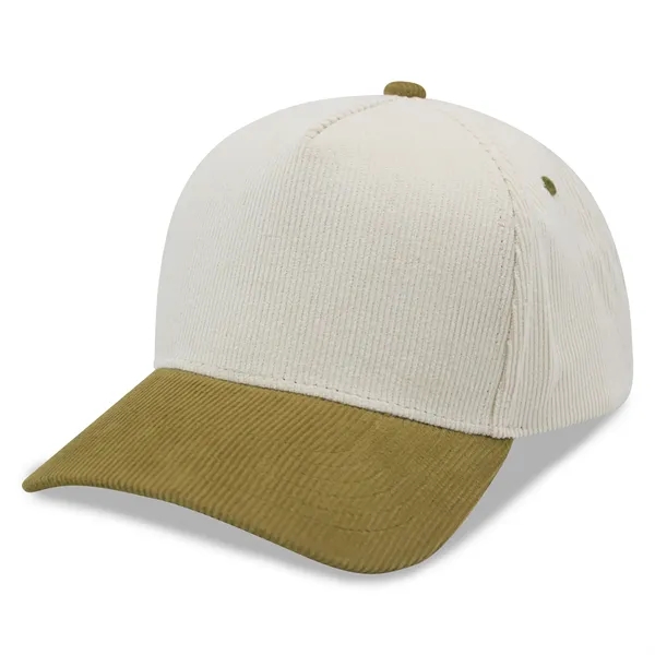 5 Panel Corduroy twotone Snapback Cap - 5 Panel Corduroy twotone Snapback Cap - Image 21 of 23