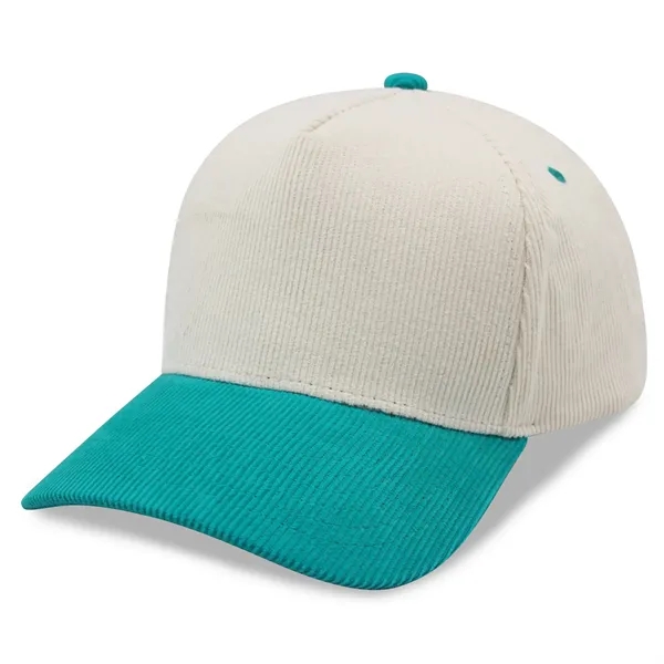 5 Panel Corduroy twotone Snapback Cap - 5 Panel Corduroy twotone Snapback Cap - Image 23 of 23