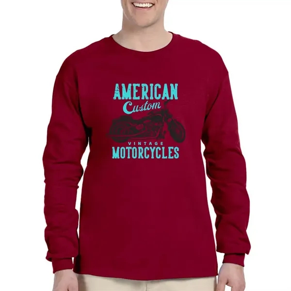 Gildan Ultra Cotton Long Sleeve T-shirt - Gildan Ultra Cotton Long Sleeve T-shirt - Image 4 of 29