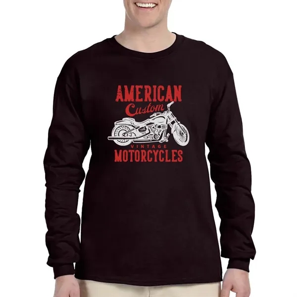 Gildan Ultra Cotton Long Sleeve T-shirt - Gildan Ultra Cotton Long Sleeve T-shirt - Image 7 of 29