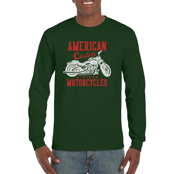 Gildan Ultra Cotton Long Sleeve T-shirt - Gildan Ultra Cotton Long Sleeve T-shirt - Image 9 of 29