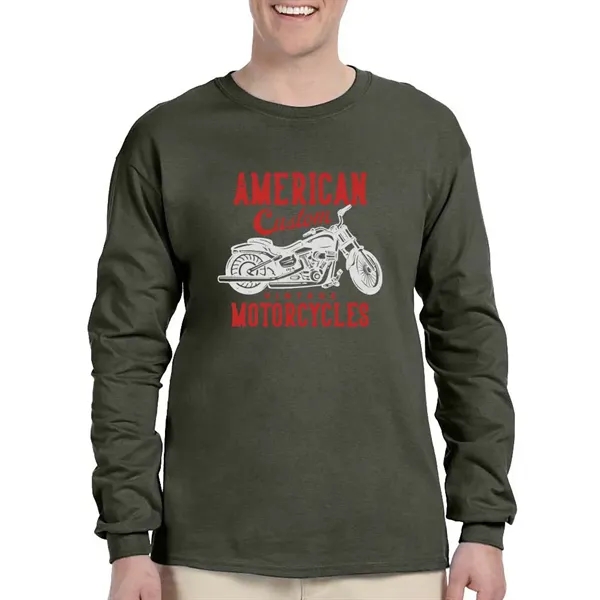 Gildan Ultra Cotton Long Sleeve T-shirt - Gildan Ultra Cotton Long Sleeve T-shirt - Image 16 of 29