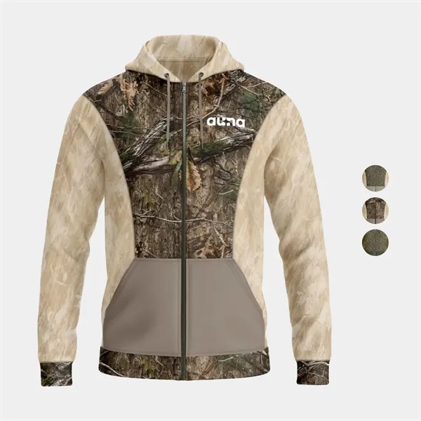 Mossy Oak® Men's 8.2 Oz. Polar Fleece Zipper Hoodie W Pocket - Mossy Oak® Men's 8.2 Oz. Polar Fleece Zipper Hoodie W Pocket - Image 0 of 6