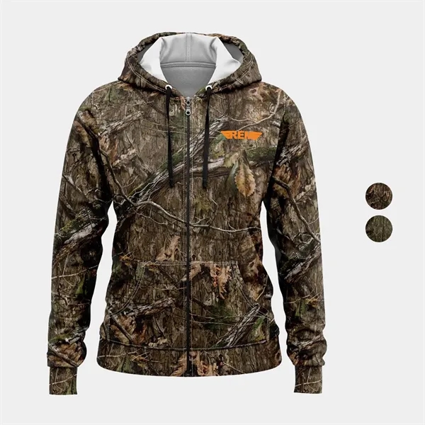 Mossy Oak® Women's 8.2 Oz Full Zip Hoodie w/ Kangaroo Pocket - Mossy Oak® Women's 8.2 Oz Full Zip Hoodie w/ Kangaroo Pocket - Image 0 of 4