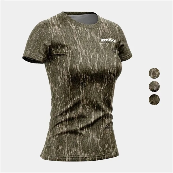 Mossy Oak® Women's 4.4 Oz. Polyester Interlock T-Shirt - Mossy Oak® Women's 4.4 Oz. Polyester Interlock T-Shirt - Image 0 of 2