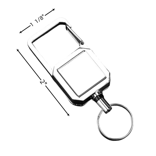 Retractable Badge Reel Keychain W/ Carabiner - Retractable Badge Reel Keychain W/ Carabiner - Image 1 of 3