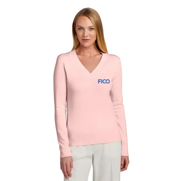Brooks Brothers® Women's Cotton Stretch V-Neck Sweater - Brooks Brothers® Women's Cotton Stretch V-Neck Sweater - Image 0 of 5