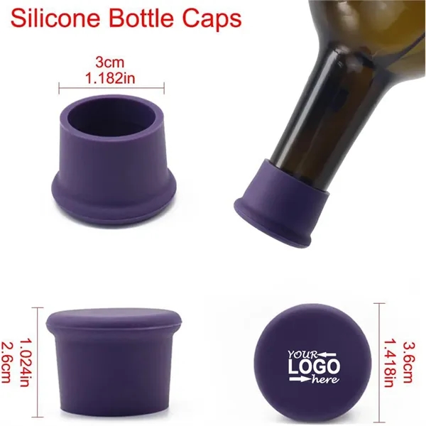Silicone Wine Bottle Caps - Silicone Wine Bottle Caps - Image 0 of 1