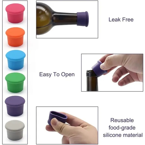 Silicone Wine Bottle Caps - Silicone Wine Bottle Caps - Image 1 of 1