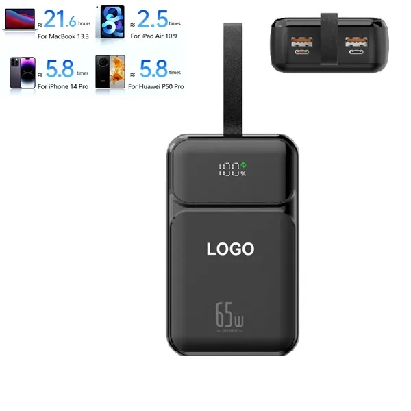 20000mAh 65W Fast Charging Power Bank - 20000mAh 65W Fast Charging Power Bank - Image 0 of 4