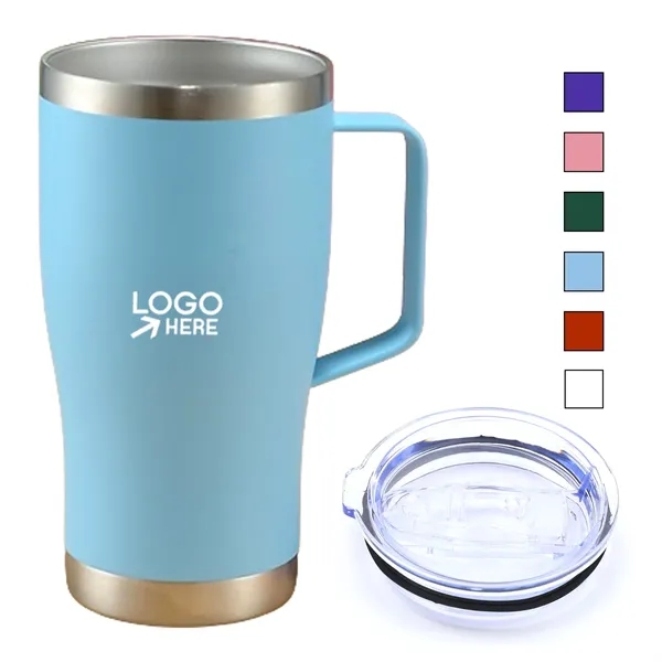 20 Oz Stylish Insulated Travel Mug With Handle - 20 Oz Stylish Insulated Travel Mug With Handle - Image 0 of 2