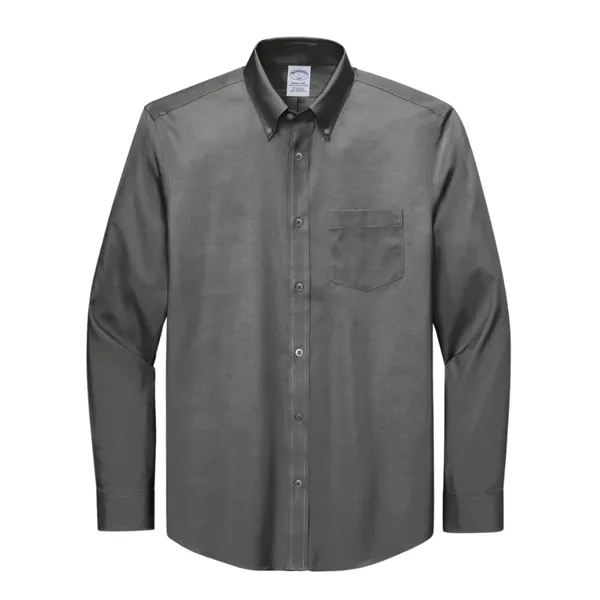 Brooks Brothers® Wrinkle-Free Stretch Pinpoint Shirt - Brooks Brothers® Wrinkle-Free Stretch Pinpoint Shirt - Image 3 of 4