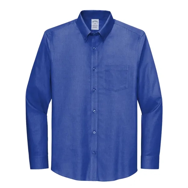 Brooks Brothers® Wrinkle-Free Stretch Nailhead Shirt - Brooks Brothers® Wrinkle-Free Stretch Nailhead Shirt - Image 5 of 7