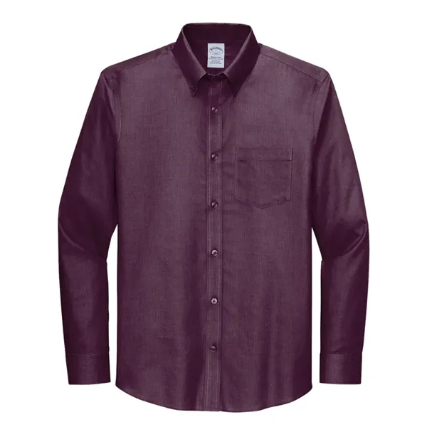 Brooks Brothers® Wrinkle-Free Stretch Nailhead Shirt - Brooks Brothers® Wrinkle-Free Stretch Nailhead Shirt - Image 7 of 7