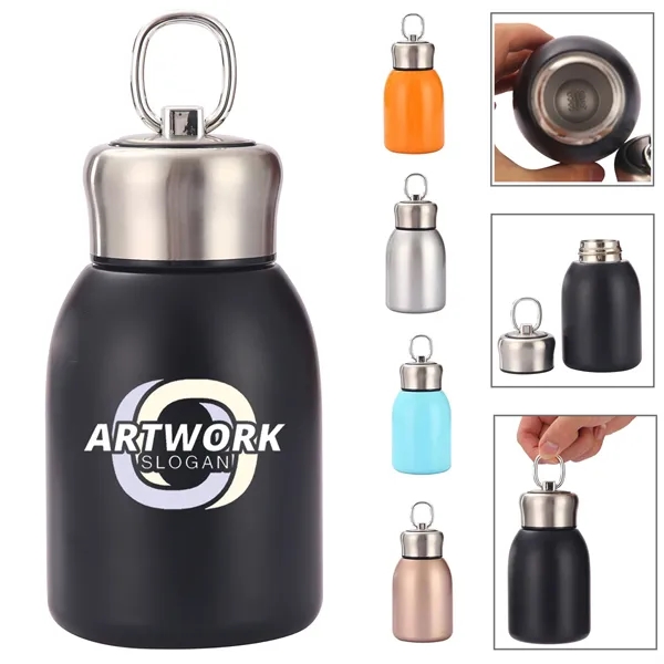 Carriable Mini Steel Insulated Bottle with Lid - Carriable Mini Steel Insulated Bottle with Lid - Image 0 of 4