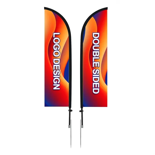 9' Feather Flag Kit- Double Sided W/Spike Base - 9' Feather Flag Kit- Double Sided W/Spike Base - Image 3 of 4