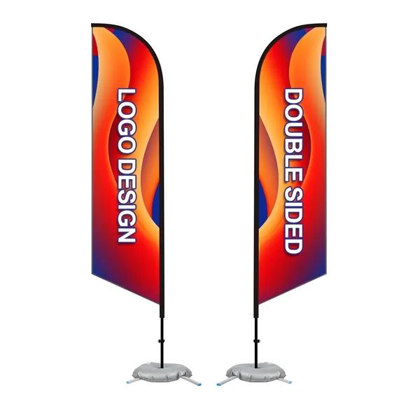 11' Custom Feather Flag Kit-Double Sided W/ Cross Base - 11' Custom Feather Flag Kit-Double Sided W/ Cross Base - Image 3 of 4