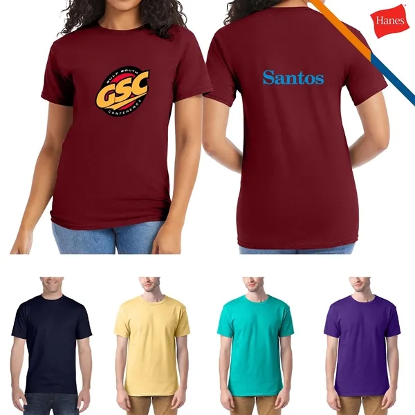 Hanes® 5.2 oz 100% Cotton Adult Short Sleeve T-Shirts - Hanes® 5.2 oz 100% Cotton Adult Short Sleeve T-Shirts - Image 0 of 6