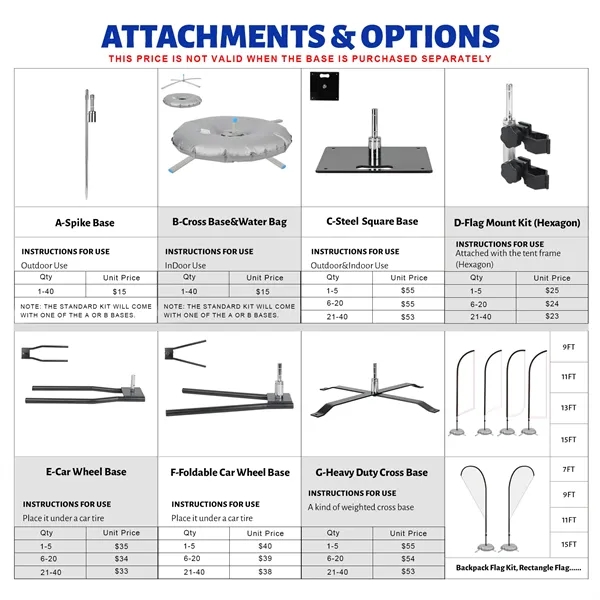 13' Custom Feather Flag Kit- Double Sided W/ Cross Base - 13' Custom Feather Flag Kit- Double Sided W/ Cross Base - Image 1 of 4