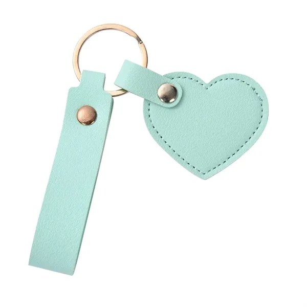 Heart Shaped Leather Keychain Can Be Customized Logo - Heart Shaped Leather Keychain Can Be Customized Logo - Image 4 of 9