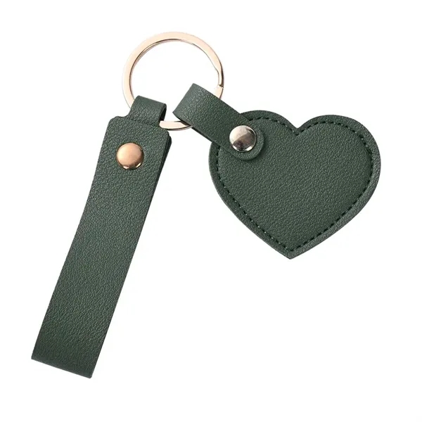 Heart Shaped Leather Keychain Can Be Customized Logo - Heart Shaped Leather Keychain Can Be Customized Logo - Image 5 of 9