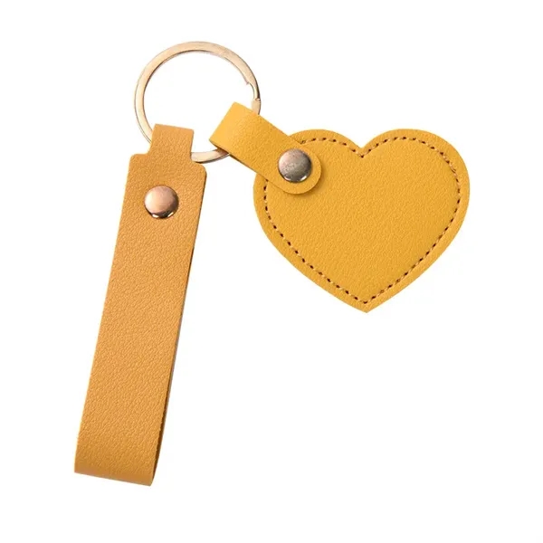 Heart Shaped Leather Keychain Can Be Customized Logo - Heart Shaped Leather Keychain Can Be Customized Logo - Image 6 of 9