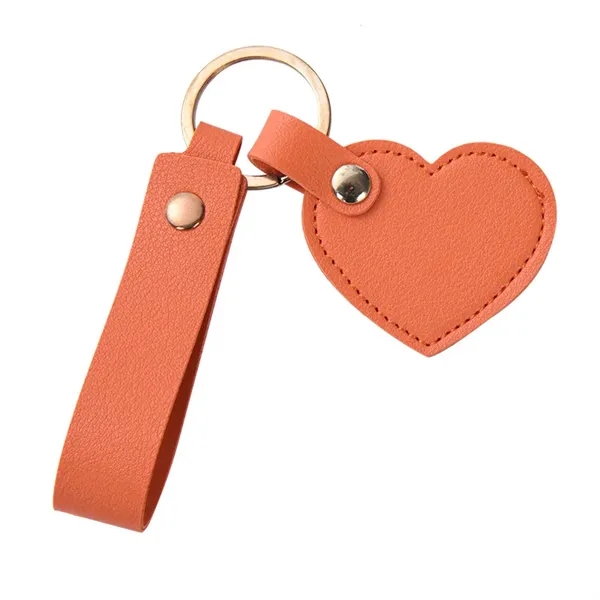 Heart Shaped Leather Keychain Can Be Customized Logo - Heart Shaped Leather Keychain Can Be Customized Logo - Image 7 of 9