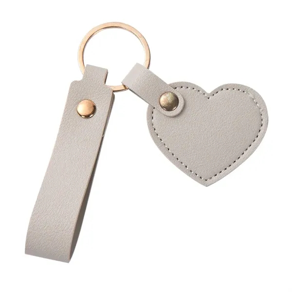 Heart Shaped Leather Keychain Can Be Customized Logo - Heart Shaped Leather Keychain Can Be Customized Logo - Image 8 of 9