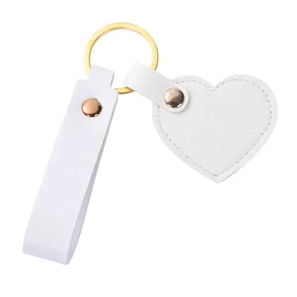 Heart Shaped Leather Keychain Can Be Customized Logo - Heart Shaped Leather Keychain Can Be Customized Logo - Image 9 of 9