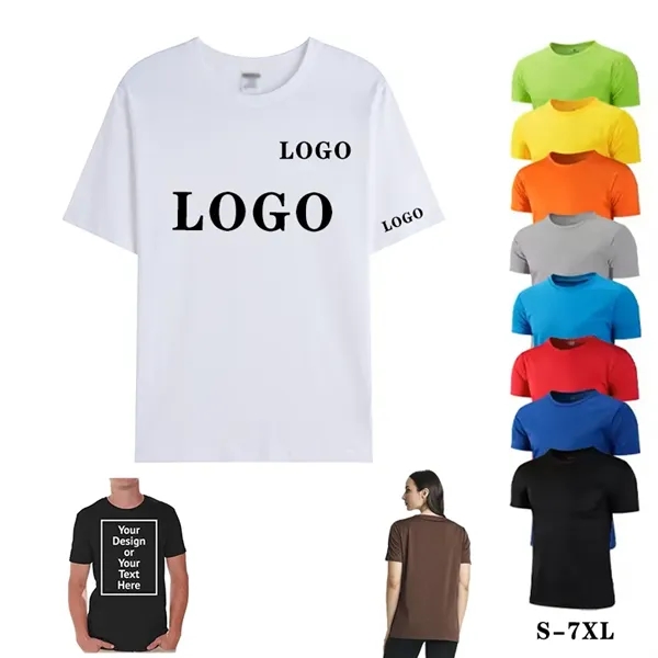 Unisex Custom Printed Cotton Advertising T-Shirts - Unisex Custom Printed Cotton Advertising T-Shirts - Image 0 of 3