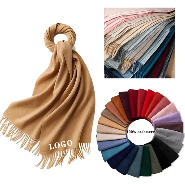 Luxury Pure Cashmere Pashmina Scarf w/Tassel 72"x12" - Luxury Pure Cashmere Pashmina Scarf w/Tassel 72"x12" - Image 0 of 3