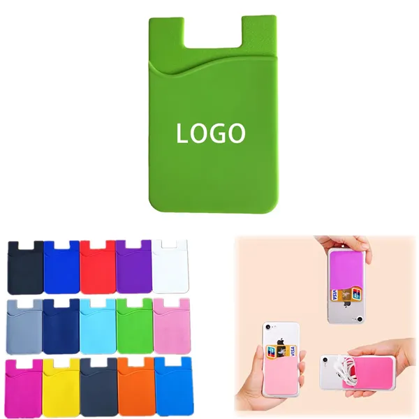Custom Silicone Phone Card Wallet Back Sticker - Custom Silicone Phone Card Wallet Back Sticker - Image 0 of 2