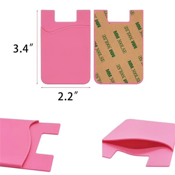 Custom Silicone Phone Card Wallet Back Sticker - Custom Silicone Phone Card Wallet Back Sticker - Image 1 of 2